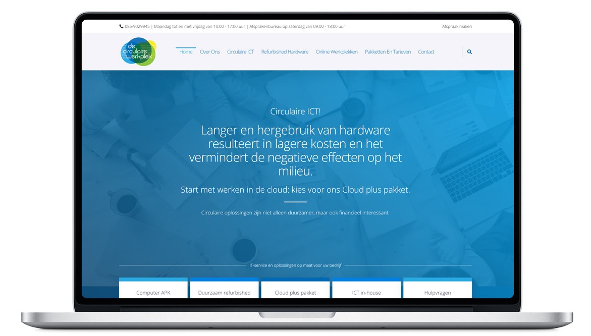 De circulaire werkplek website door Website Nu